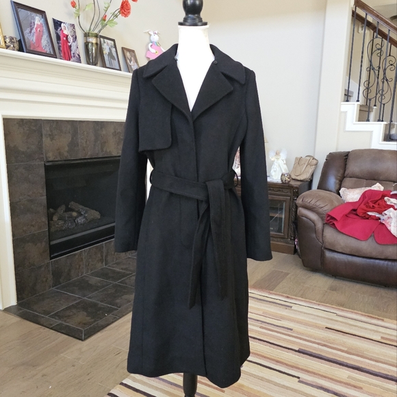 Antonio Melani black coat 51% wool rn 589098 8 - Picture 2 of 14